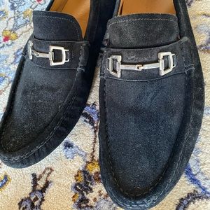 Gucci Horsebit Nubuck Driving Loafer 370593